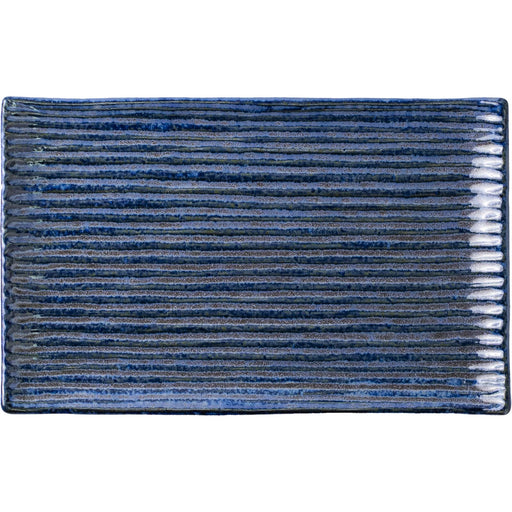 Minoru Pottery Indigo Lightweight Shinogi Plate 009-727729-Kiichin - The #1 Place for Japanese Goods in Your Hand!