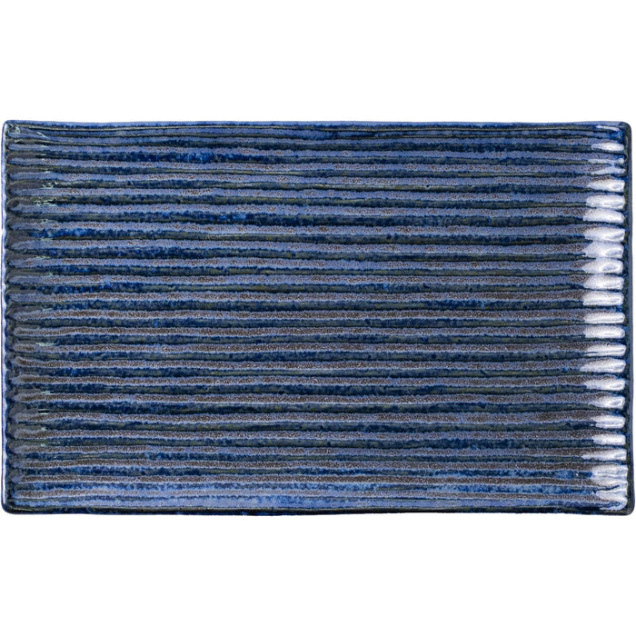 Minoru Pottery Indigo Lightweight Shinogi Plate 009-727729-Kiichin - The #1 Place for Japanese Goods in Your Hand!