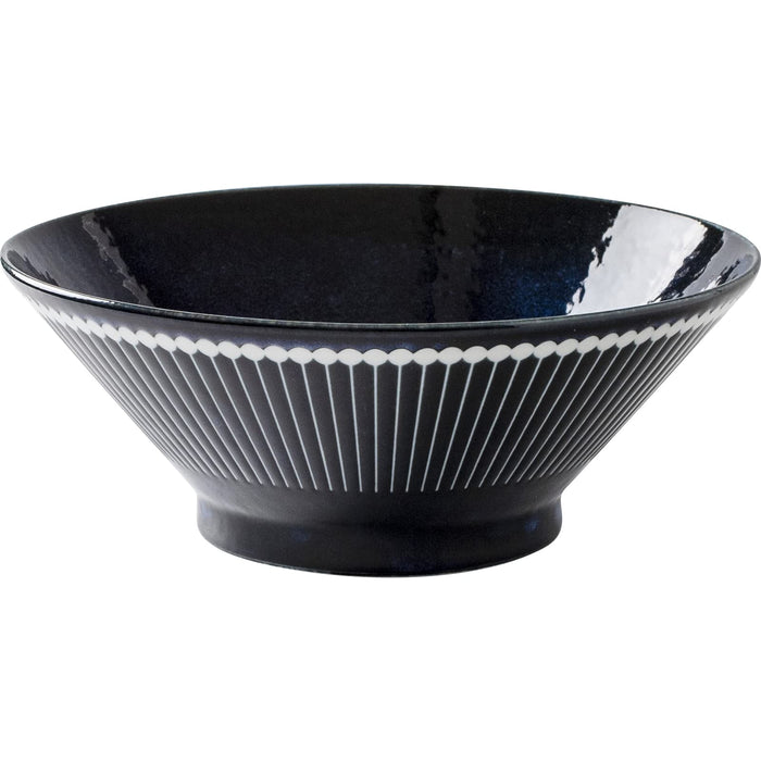 Minoru Pottery Mino Ware Albee 210 Navy Noodle Bowl-Kiichin - The #1 Place for Japanese Goods in Your Hand!