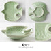 Minoru Pottery Mino Ware Bird Shape Plate Hiwa Green 120mm-Kiichin - The #1 Place for Japanese Goods in Your Hand!