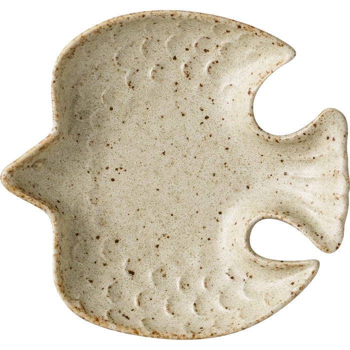 Minoru Pottery Mino Ware Dinky 120 Tri Shaped Plate Iga Matte White-Kiichin - The #1 Place for Japanese Goods in Your Hand!