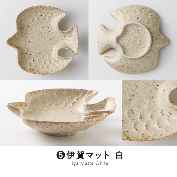 Minoru Pottery Mino Ware Dinky 120 Tri Shaped Plate Iga Matte White-Kiichin - The #1 Place for Japanese Goods in Your Hand!