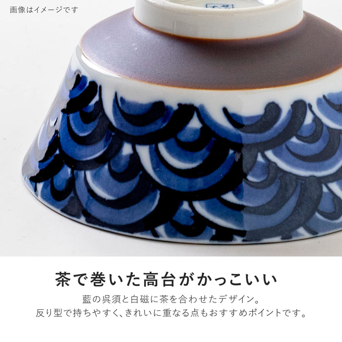 Minoru Pottery Mino Ware 130ml Graph Tea Bowl Uzu Design-Kiichin - The #1 Place for Japanese Goods in Your Hand!