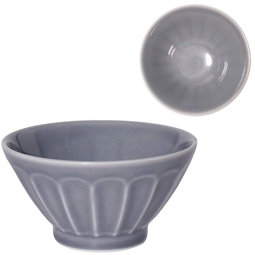 Minoru Pottery Mino Ware Rice Bowl Gray 125ml - Mebole Design-Kiichin - The #1 Place for Japanese Goods in Your Hand!