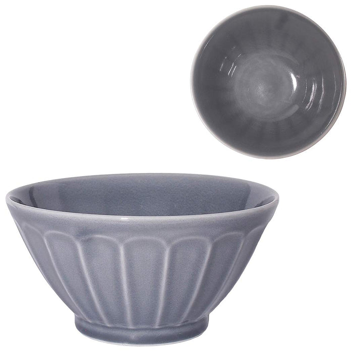 Minoru Pottery Mino Ware Mebole 180 Multi Bowl Gray Elegant Design-Kiichin - The #1 Place for Japanese Goods in Your Hand!