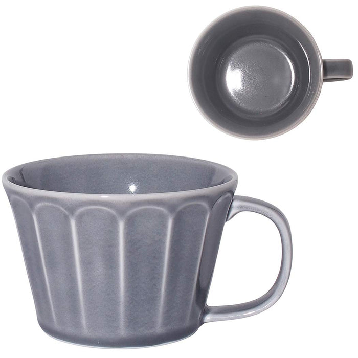 Minoru Pottery Mino Ware Gray Mebole Soup Cup Durable Ceramic Tableware-Kiichin - The #1 Place for Japanese Goods in Your Hand!