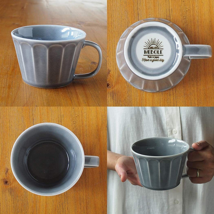 Minoru Pottery Mino Ware Gray Mebole Soup Cup Durable Ceramic Tableware-Kiichin - The #1 Place for Japanese Goods in Your Hand!