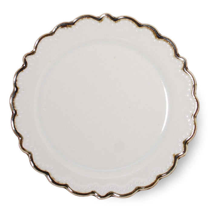 Minoru Pottery Mino Ware Omnis 185 Round Plate 18.5cm Sabi Finish-Kiichin - The #1 Place for Japanese Goods in Your Hand!