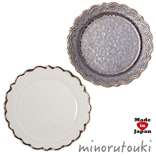 Minoru Pottery Mino Ware Omnis 185 Round Plate 18.5cm Sabi Finish-Kiichin - The #1 Place for Japanese Goods in Your Hand!