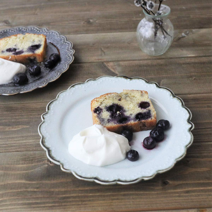 Minoru Pottery Mino Ware Omnis 185 Round Plate 18.5cm Sabi Finish-Kiichin - The #1 Place for Japanese Goods in Your Hand!