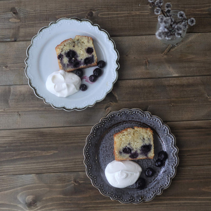 Minoru Pottery Mino Ware Omnis 185 Round Plate 18.5cm Sabi Finish-Kiichin - The #1 Place for Japanese Goods in Your Hand!