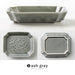 Minoru Pottery Mino Ware Ash Gray Rectangular Plate Pieni-Lintu-105-Kiichin - The #1 Place for Japanese Goods in Your Hand!