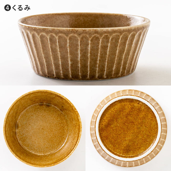 Minoru Pottery Mino Ware Tetote 140 Medium Walnut Bowl-Kiichin - The #1 Place for Japanese Goods in Your Hand!