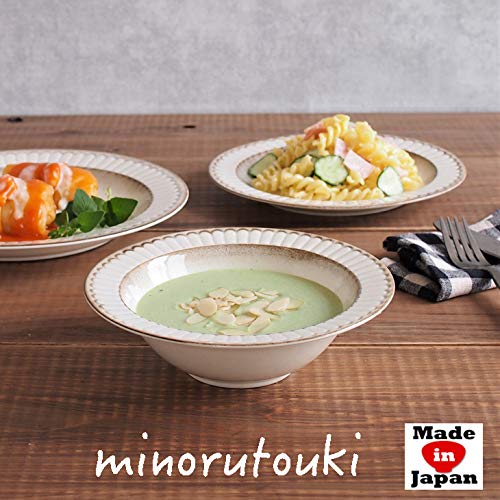 Minoru Pottery Large Oatmeal Bowl 17.2cm Diameter Ideal for Serving-Kiichin - The #1 Place for Japanese Goods in Your Hand!