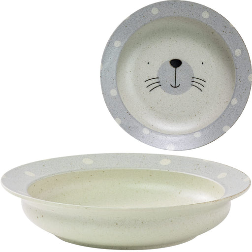 Minoru Touki Awasaka Deep Plate 225ml Mogumogu Pottery Dish Seal-Kiichin - The #1 Place for Japanese Goods in Your Hand!