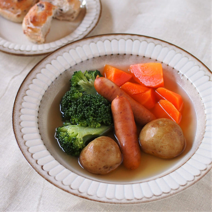 Minoru Pottery Large Bowl 21.1cm for Soup and Salad-Kiichin - The #1 Place for Japanese Goods in Your Hand!