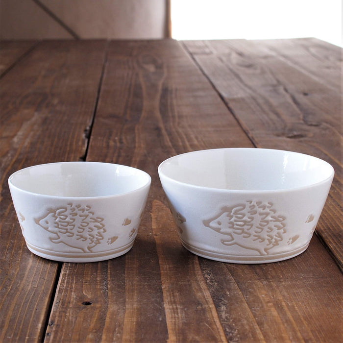 Minoru Pottery Small Bowl Hedgehog Cream 11.4Cm Diameter Lightweight-Kiichin - The #1 Place for Japanese Goods in Your Hand!