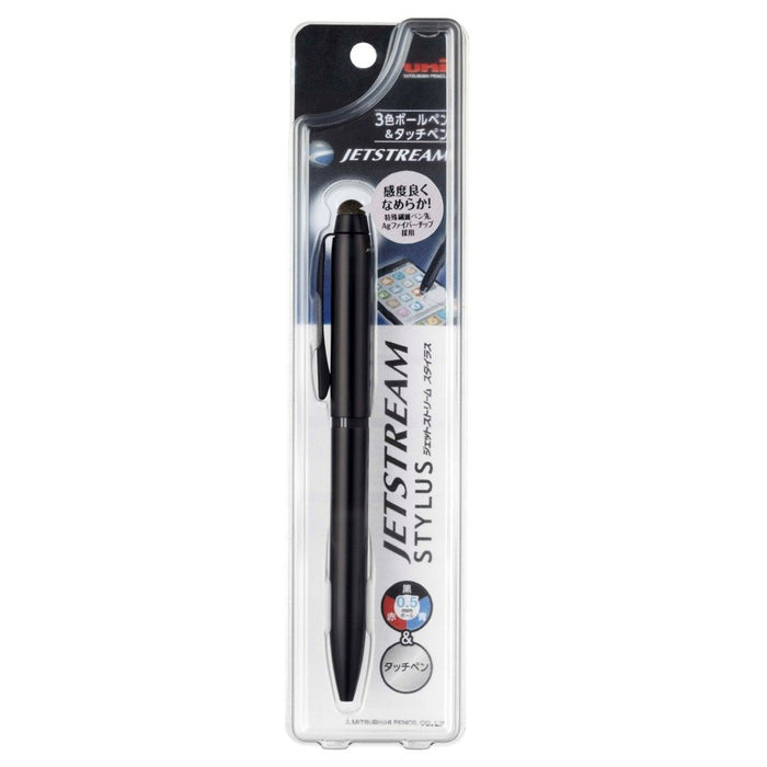 Mitsubishi Pencil Jet Stream 0.5 Black 3 Color Ballpoint & Touch Pen Easy Write Retractable