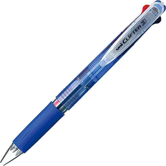 Mitsubishi Pencil 3-Color Ballpoint Pen Clifter 0.7 Transparent Blue Set of 10