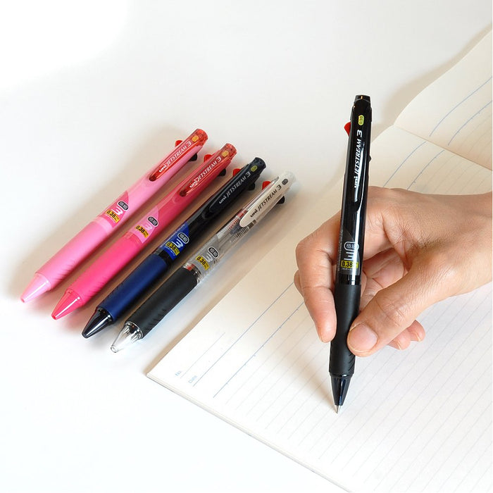 Mitsubishi Pencil Jet Stream 3-Color 0.38 Ballpoint Pen Transparent & Easy-to-Write