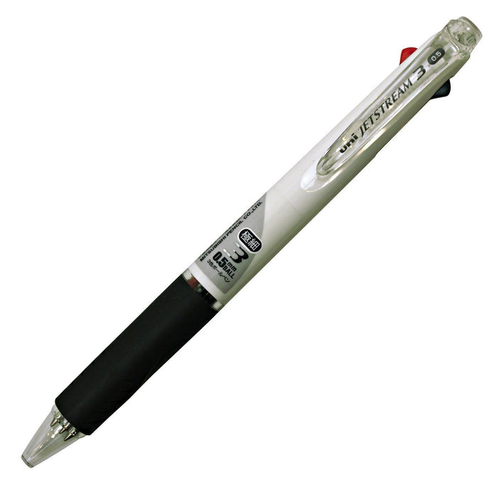 Mitsubishi Pencil Jet Stream 3-Color Ballpoint Pen 0.5 mm Easy to Write White