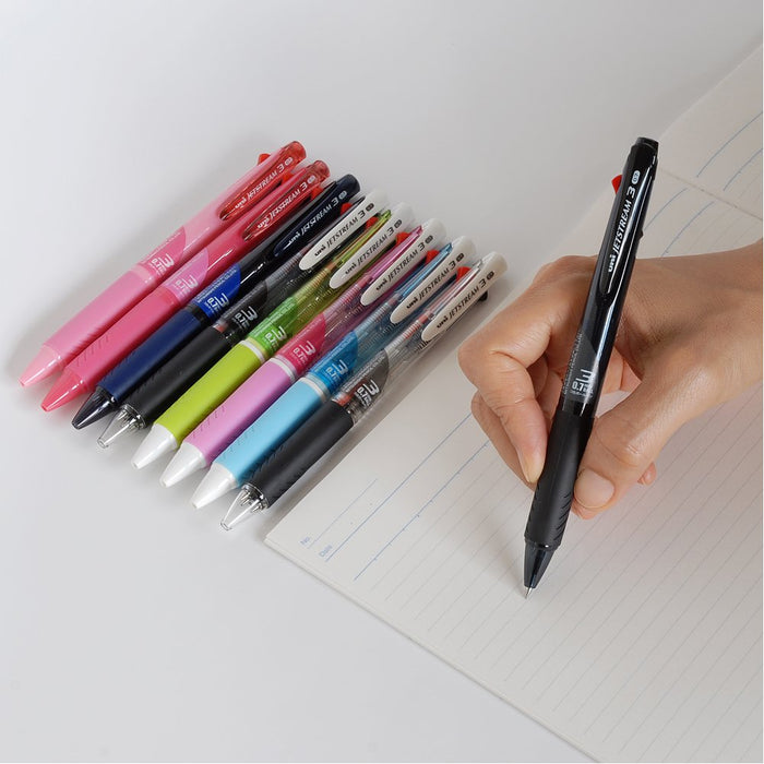 Mitsubishi Pencil Jet Stream 3-Color Ballpoint Pen 0.7 Tip Rose Pink Easy Write