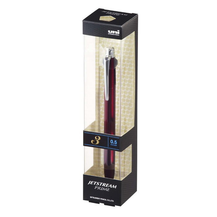 Mitsubishi Pencil Jet Stream Prime 3 Color Ballpoint Pen 0.5 Dark Bordeaux