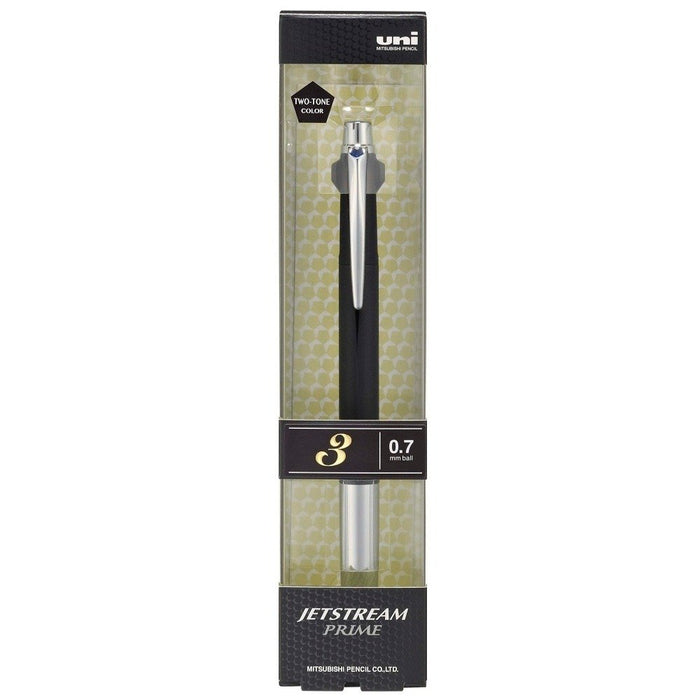 Mitsubishi Pencil 3-Color Jet Stream Prime Ballpoint Pen 0.7mm Two Tone Black