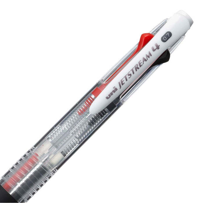 Mitsubishi Pencil Jet Stream 4 Color 0.7 Ballpoint Pen Transparent Easy to Write