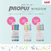 Mitsubishi Pencil Propass Window Smoke Color Marker Set of 5 Colors-Kiichin - The #1 Place for Japanese Goods in Your Hand!