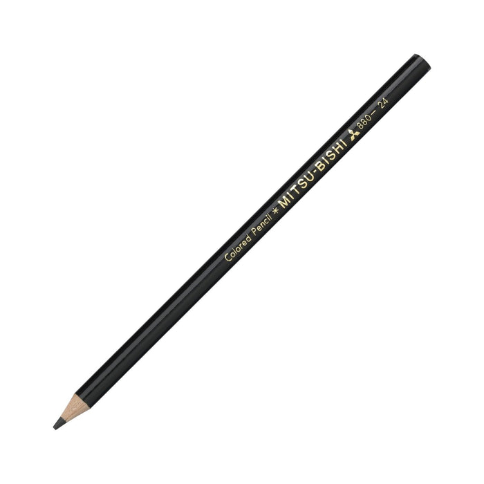 Mitsubishi Pencil K880.24 - Black Colored Pencils for Elementary Students 1 Dozen