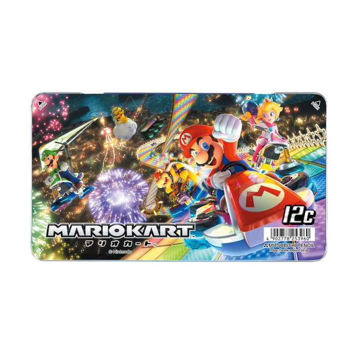 Mitsubishi Pencil Mario Kart 880 - 12 Color Set Colored Pencils K88012Cmks2