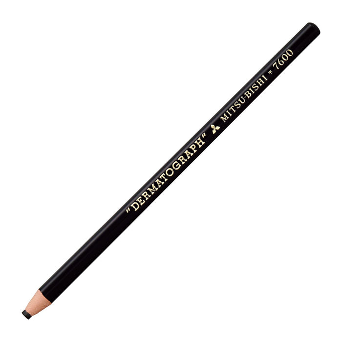 Mitsubishi Pencil No.7600 - Black Oil-Based Colored Pencils Pack of 12