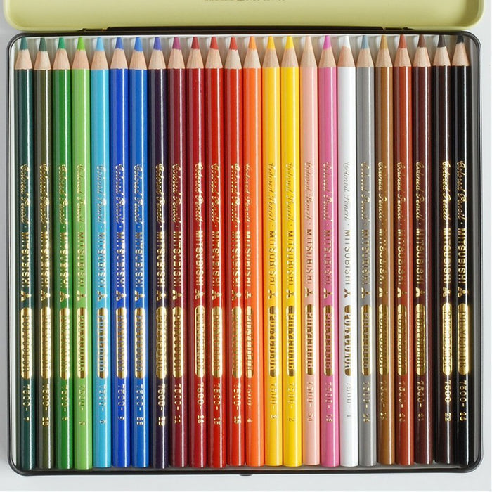 Mitsubishi Pencil Polycolor No.7500 24 Versatile Colors Pack K750024C