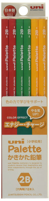 Mitsubishi Pencil Uni Palette 2B Energy Charge Drawing Pencils 1 Dozen K56322B