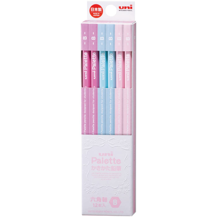 Mitsubishi Pencil Uni Palette B Pastel Pink Drawing Pencil Pack of 12