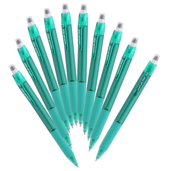 Mitsubishi Pencil Uniball Re Erasable Ballpoint Pen 0.5 Green 10 Pieces