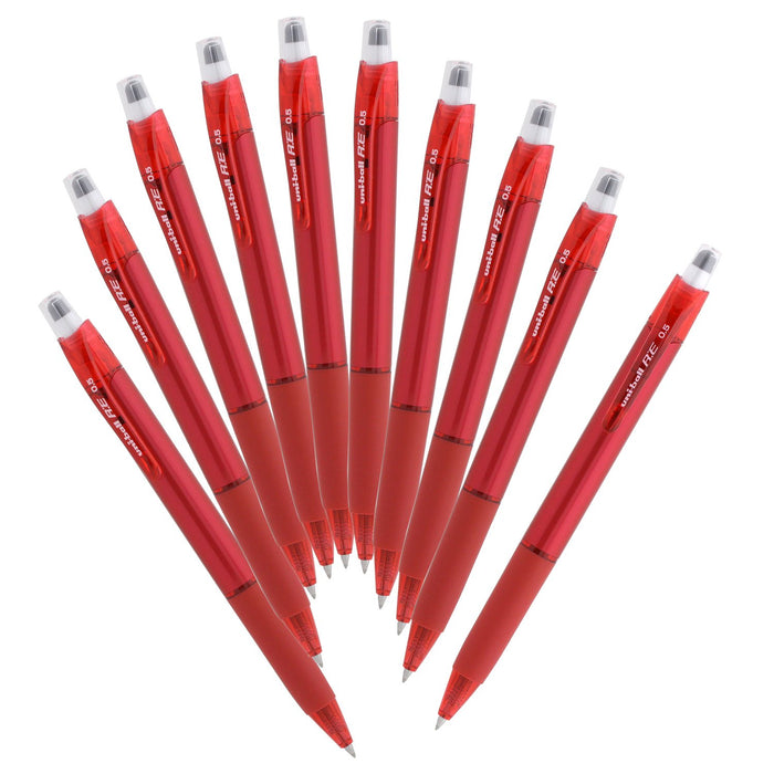 Mitsubishi Pencil Uniball Re 0.5 Erasable Ballpoint Pen Rose Red 10-Pack