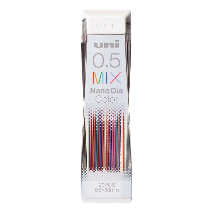 Mitsubishi Pencil Nano Diamond 0.5 Mix Erasable Color Lead 10 Pieces