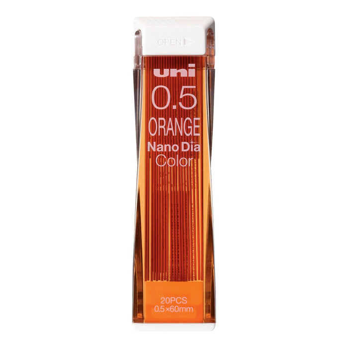 Mitsubishi Pencil Nano Diamond 0.5 Orange Erasable Color Lead 10 Pieces