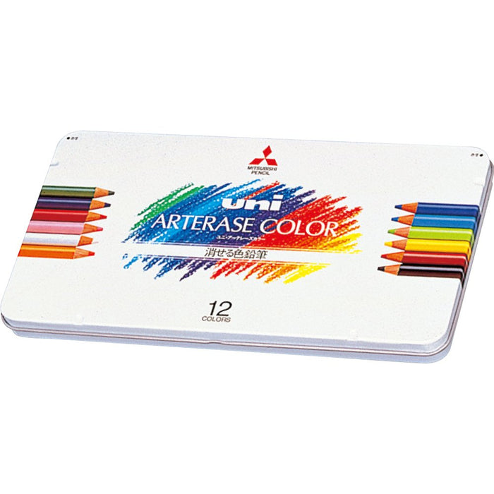 Mitsubishi Pencil Uniarterase 12 Colors Erasable Colored Pencil Set Uac12C