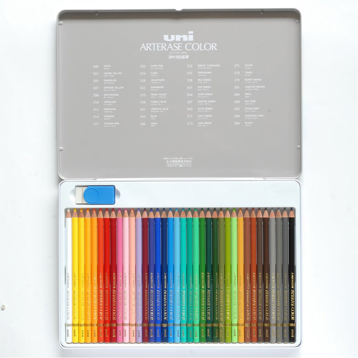 Mitsubishi Pencil Uniarterase Colored Pencil Set - Erasable 36 Colors Uac36C