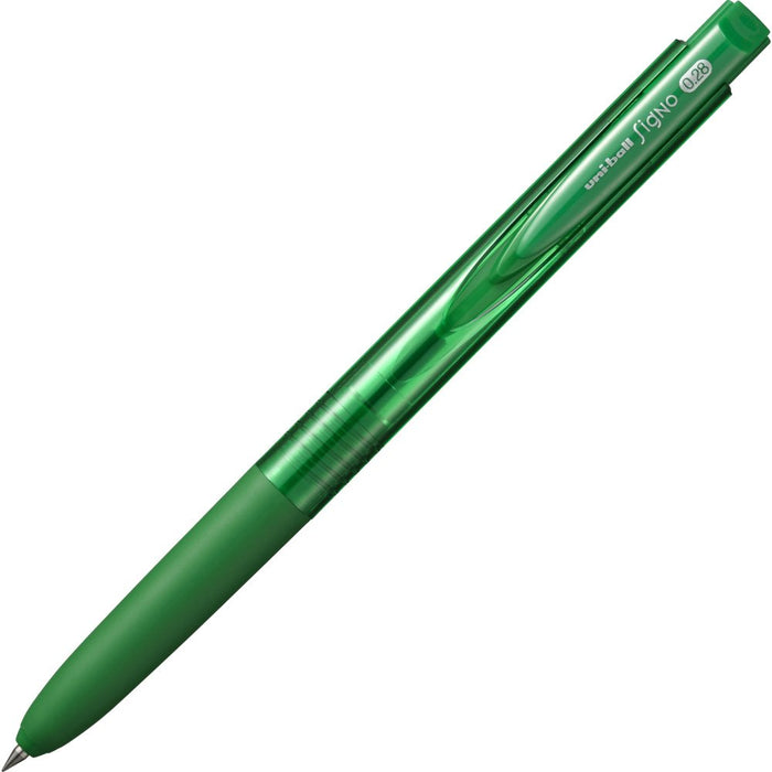 Mitsubishi Pencil Signo Rt1 Green Gel Ballpoint Pen 0.28mm Pack of 10