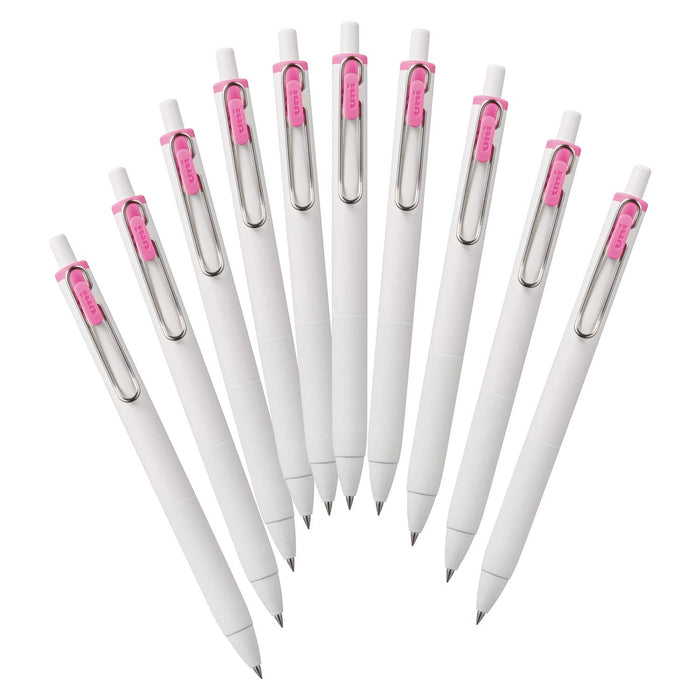 Mitsubishi Pencil Uniball One Gel Ballpoint Pen 0.38 Baby Pink 10-Pack