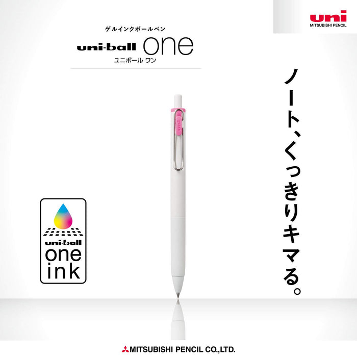 Mitsubishi Pencil Uniball One Gel Ballpoint Pen 0.38 Baby Pink 10-Pack