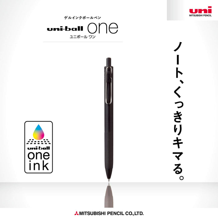 Mitsubishi Pencil Uniball One Gel Ballpoint Pen 0.38 Black 10-Pack