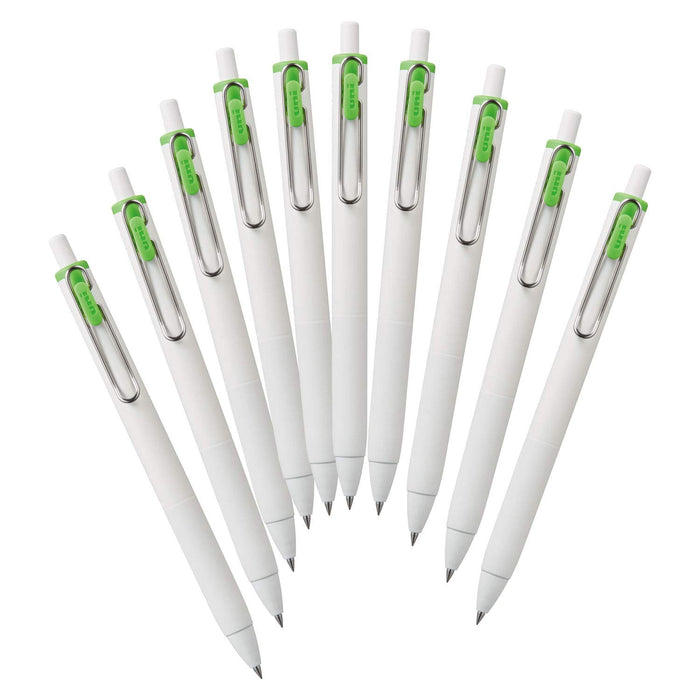 Mitsubishi Pencil Uniball One Gel Ballpoint Pen 0.38 Lime Green 10-pieces