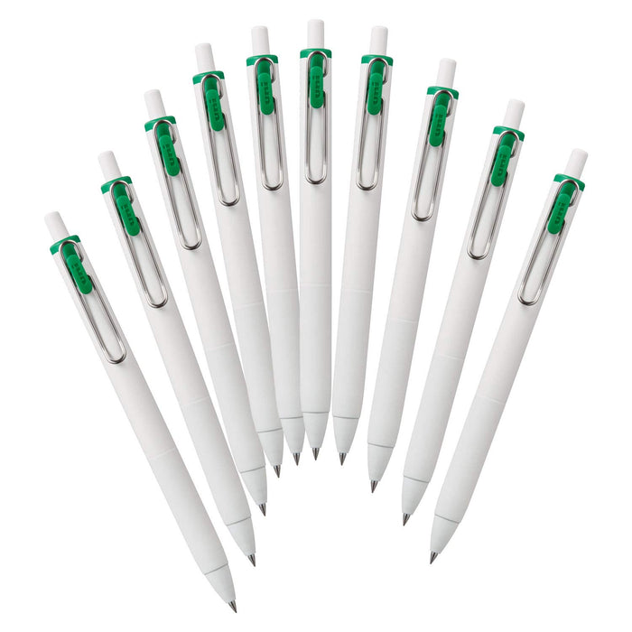 Mitsubishi Pencil Uniball One Gel Ballpoint Pen 0.5 Green 10-Pack