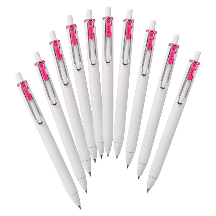 Mitsubishi Pencil Uniball One Gel Ballpoint Pen 0.5mm Pink Pack of 10