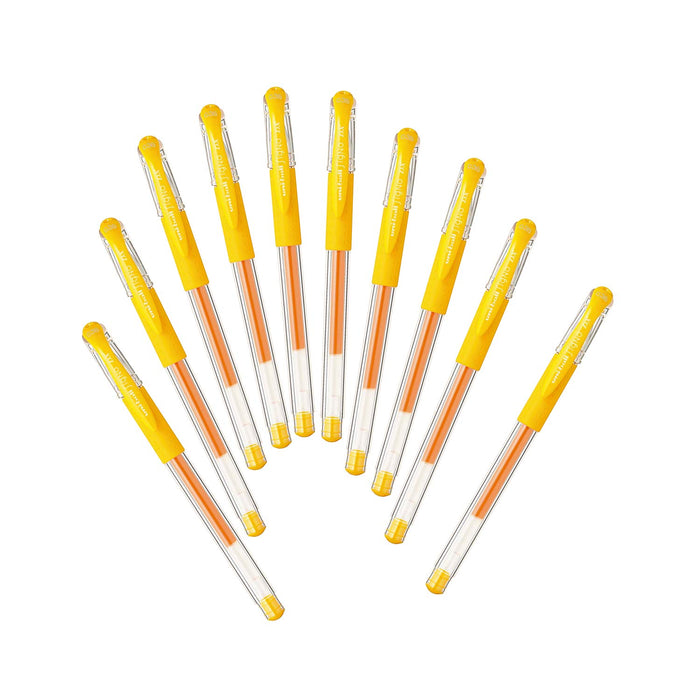 Mitsubishi Pencil Uniball Signo 0.38 Gel Pen 10 Pieces Golden Yellow